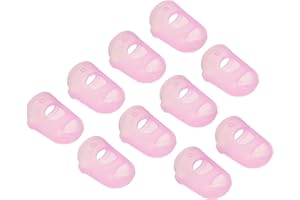 PATIKIL Finger Tips Anti Slip Fingertip Protector, 10 Pack Silicone Finger Guard for Paper Sorting Sewing Guitar Playing, Pin