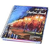 Sela Art Premium 9x11 Inch Spiral Bound Hardcover Sketchbook for Drawing Painting and Mixed Media - 100 sheets, 200 pages, 120 gram! Acid-Free!