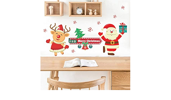 ZRSCL Feliz Navidad Reno Santa Claus Tatuajes de pared ...