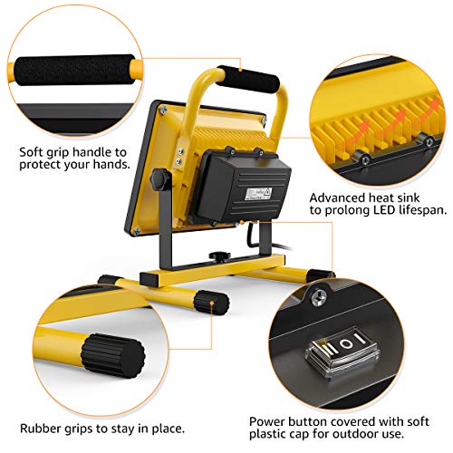 image for Olafus 60W LED Work Lights (400W Equivalent), 6000LM, 2 Brightness Mod