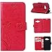 J1 2016 Case, Galaxy Amp 2 Case, Galaxy Express 3 Case, Harryshell(TM) Butterfly Flower PU Wallet Leather Protective Case Cover with Card Slots for Samsung Galaxy J1 2016 / Amp 2 / Express 3 (C-7)