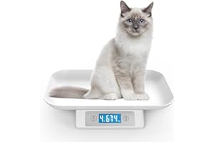 MINDPET-MED Digital Pet Scale for Small Adult Cats and Animals, Measuring Range 0.1oz-33lbs, Accuracy 1g/0.035oz, Units g/kg/lb/oz/tl/ml, Suitable for Kittens, Puppies, Snakes,and Small Dog (Grey)