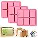 Ozera 3 Pack Soap Molds, 6 Cavities Silicone Soap Molds, Soap Making Chocolate Baking Molds primary