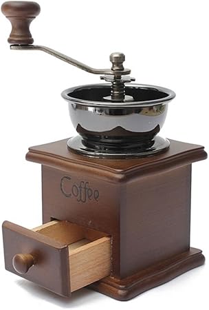 Macina Caffe Manuale Mini Stile Vintage Burr Chicco Di Caffe Smerigliatrice Macina Caffe Macinino Manuale Con Manovella In Legno Taglia Libera As Shown Amazon It Casa E Cucina