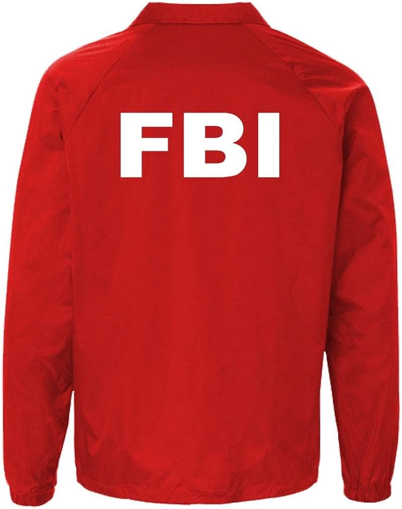FBI - Bureau Novelty Duty Costume Jacket - Mens Coaches Jacket: Clothing