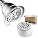 HotelSpa 2142 Extra-Large 5 Inch 6 Setting Head with New and Improved Enriched KDF Shower Filter Cartridge Inside, Chrome