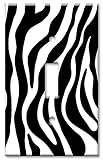 Single Gang Toggle Wall Plate - Zebra Print