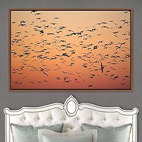 signwin Framed Canvas Wall Art Flying Together Birds...