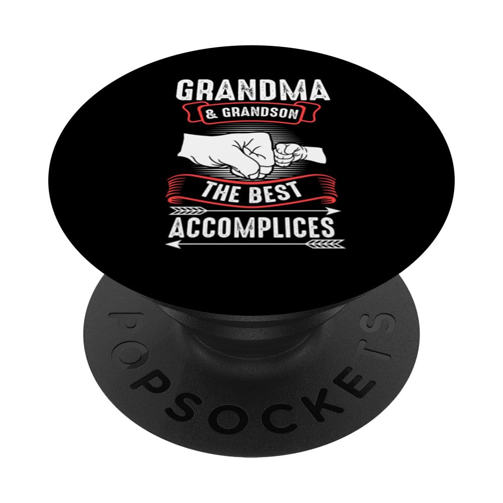 grandma & grandson the best accomplices grandma PopSockets Swappable PopGrip
