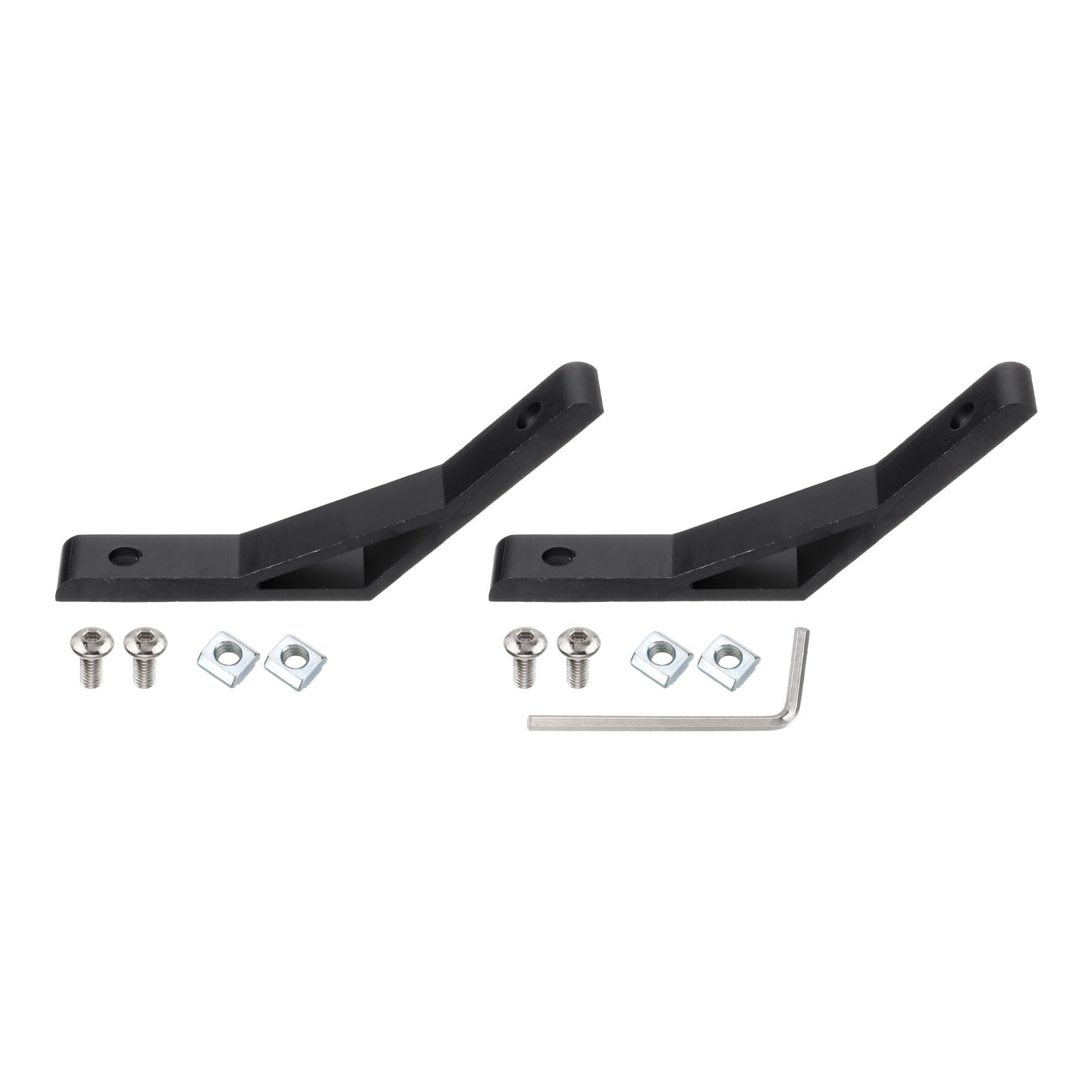 PATIKIL 135 Degree Angle Corner Brackets, 1Set2.32x0.55 Inch Aluminum Extrusion Profile Accessories Corner Brace Joint Connectors for 2020 Series (Black)