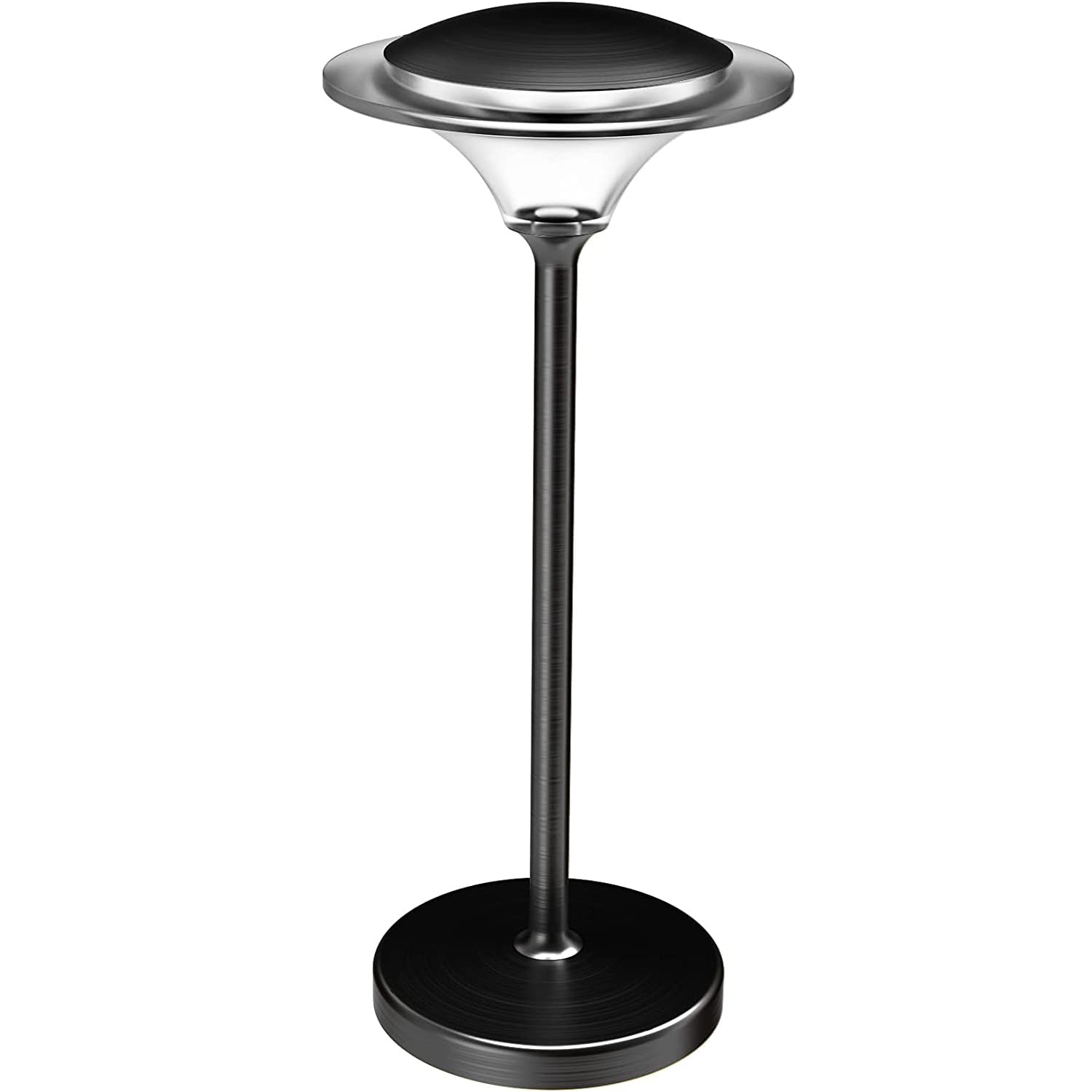 Seihoae Cordless Table Lamps, 5200mAh Rechargeable Table Lamp, Metal Body, IP54 Waterproof, with Touch Dimming 4 Level, for Bedside Nightlight, Bedroom, Living Room, Garden Terrace, Black