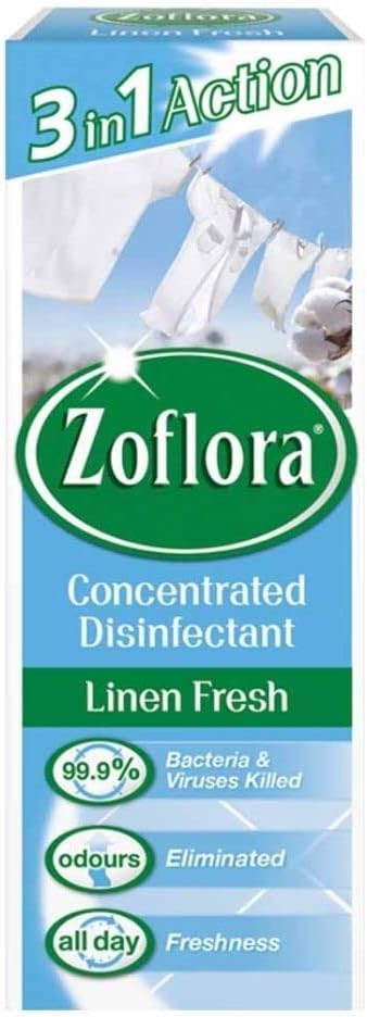 Zoflora Linen Fresh 120ml Disinfectant All Purpose Cleaner 99.9% Kills Bacteria