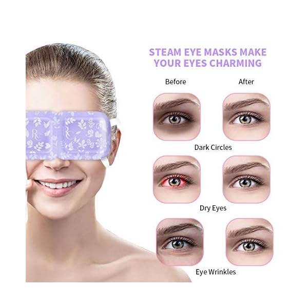 Idealyuan-Health-Care-Warm-Steam-Eye-Mask-for-Dry-Puffy-Fatigue-Eyes-with-Lavender-10-Packs Idealyuan 10 Packs Lavender Heated Steam Eye Mask for Dry Puffy Fatigue Self-heating Disposable Space Eye Masks