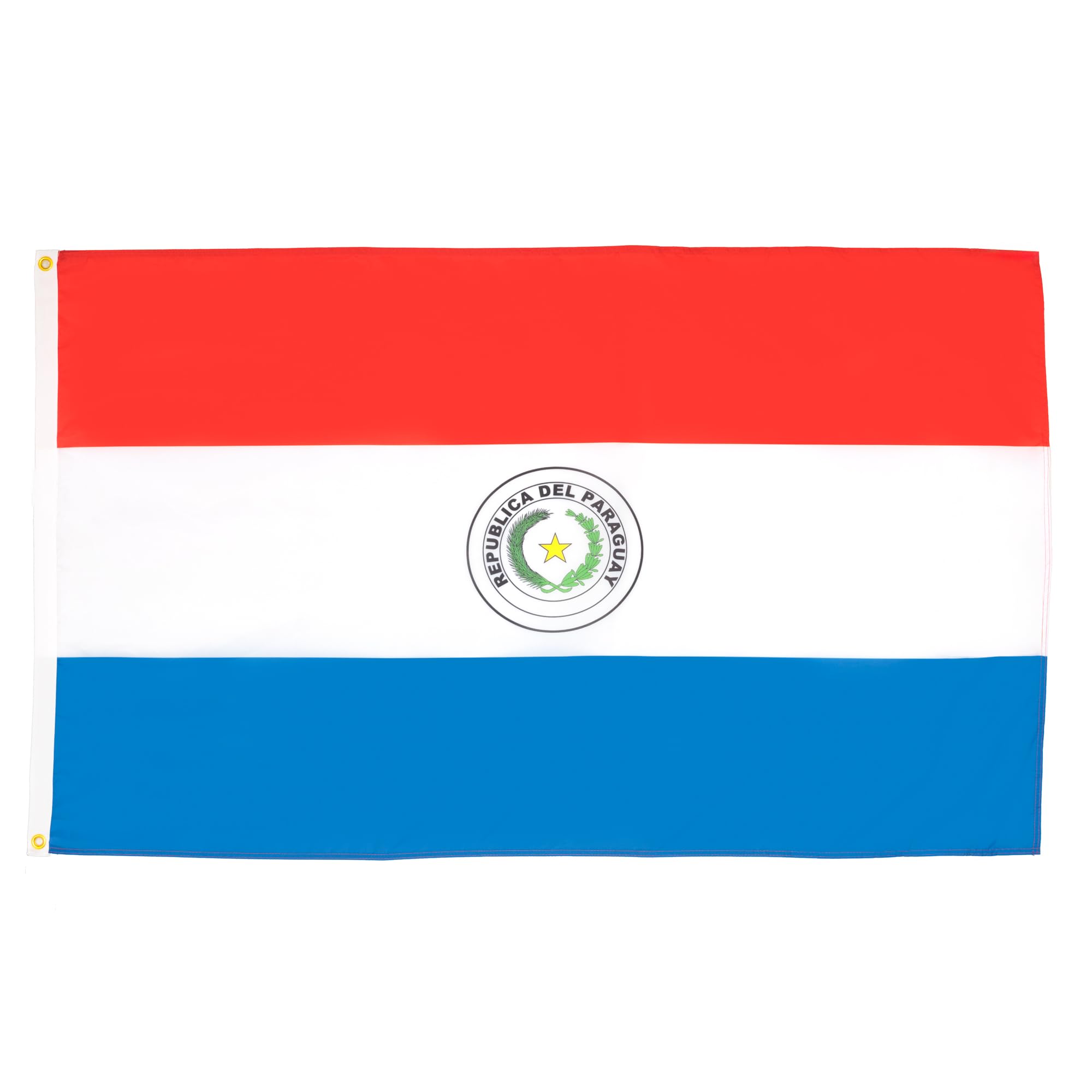 AZ FLAG - Paraguay Flag - 3x5 Ft - 100D Polyester Paraguayan Banner with Two Metal Grommets - Fade Resistant - Vivid Colors - 3' x 5' Feet - 150x90 Cm — image 1