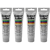 Super Lube Lube 21030 Synthetic Grease PFT,(NLGI 2), 3 oz Tube (4 Pack)