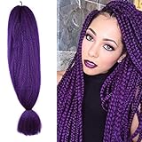 48 inch Braiding Hair kanekalon Crochet Braids Synthetic Hair Extensions x-pression Jumbo Braid Hair 57G (48 inch, Purple)
