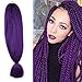 48 inch Braiding Hair kanekalon Crochet Braids Synthetic Hair Extensions x-pression Jumbo Braid Hair 57G (48 inch, Purple)