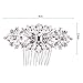SEPBRIDALS Crystal Rhinestone Bride Wedding Hair Comb Pins Side Comb Accessories Jewelry GT4381 (Silver)