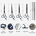 YOUTHINK Dog Grooming Scissors Kit, 7 in 1 Stainless Steel Fast Cut Pet Grooming Scissors Set Safety Round Tip Thinning Straight Curved Shear with Grooming Comb for Dog, Cat or Other Pet