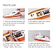 Rabing RC Boat for Pools and Lakes - HY800 Racing Boats 2.4GHz 15km/h High Speed Remote Control Boat for Kids Adults Boys Girls(Only Works in Water)