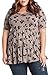 Womens Fashion Colors Paneled Three Quarter Knit Tee Top USA (Plus Size) BKBOWT 3XL