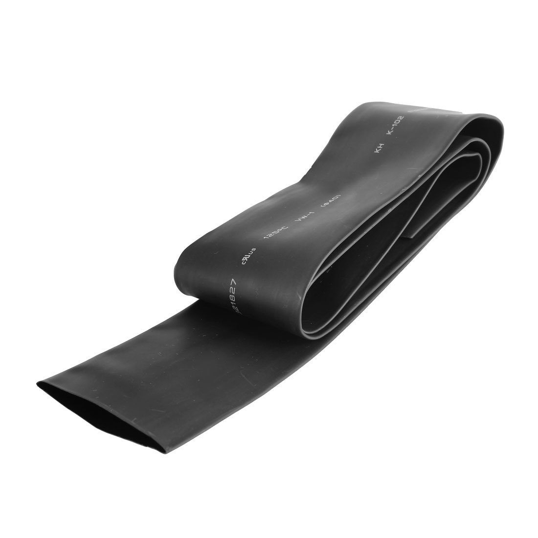 Sourcingmap 1 Meter 65mm Flat Width Rate 2:1 Heat Shrinkable Shrinking Tube Black