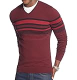 Alfani Men's Striped Regular Fit V-Neck Pullover Sweater