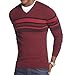 Alfani Men's Striped Regular Fit V-Neck Pullover Sweater