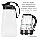Pratico Kitchen QuickPour Water, Juice, and Beverage Airtight Pitcher, Made in Japan, 2.3 qt, 73 oz, Black