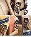 DaLin Large Temporary Tattoos Half Arm Tattoo Sleeves 15 Sheets, Robot Arm, Dead Skull, Koi Fish, Lion, Owl, Dragon, Tiger Fake Tattoos for Women Men