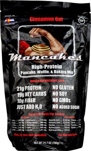 Mancakes High-Protein Pancake, Waffle &amp; Baking Mix Cinnamon Oat -- 24.7 oz - 2 pc