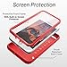 YOUMAKER Designed for iPhone SE Case/iPhone 8 Case/iPhone 7 Case (NOT Plus),Full-Body Rugged Case with Built-in Screen Protector for iPhone SE 2nd Generation/8/7 4.7 Inch - Red