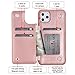 Arae Case for iPhone 11 pro max PU Leather Wallet Case with Card Pockets Back Flip Cover for iPhone 11 pro max 2019 6.5 inch (Rosegold)