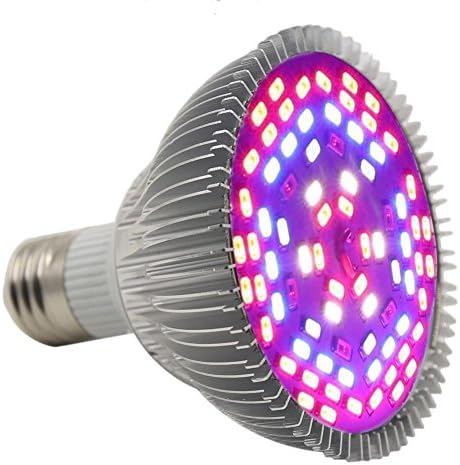 50W Grow Light Bulb, Hydroponic Full Spectrum LED Grow Lights for Seed Starting/Indoor Plants (E27, 78 LEDS)