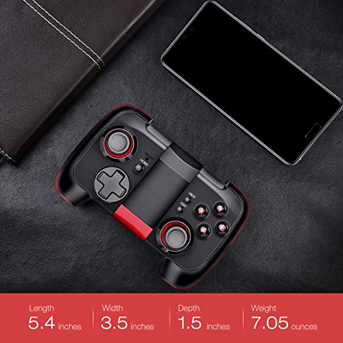 BEBONCOOL Android Wireless Game Controller for Android Phone/Tablet/Samsung Gear VR/Game Boy Emulator, Works with Bluetooth (Red)