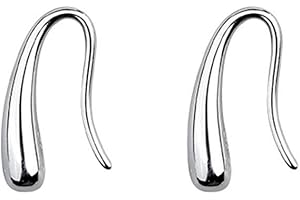 SLUYNZ 925 Sterling Silver Teardrop Earrings Drop for Women Teens Waterdrop Earrings Small Hook Earrings