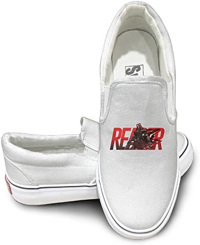 Deamoon Overwatch Reapers Comfort Unisex Flat Canvas Shoes Sneaker White 36