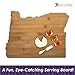 Totally Bamboo Oregon State Shaped Bamboo Serving and Cutting Board