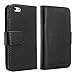 INSTEN Wallet Leather Case with ID/Credit Card Slots and Flip Cover for Apple iPhone 6 - Retail Packaging - Black
