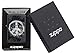 Zippo Peace American Flag Pocket Lighter, Black Matte