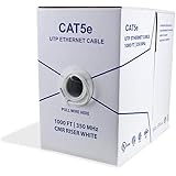BV-Tech Cat5e Riser (CMR), 1000ft, 24AWG 4 Pair Solid Bare Copper, 350MHz, (UTP), ETL Listed, UL Listed, Bulk Ethernet Cable,
