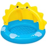 Shaded Kiddie Pool | Uv careful inflatable sunshade!