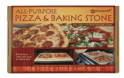 Pizzacraft PC9899 20 x 13.5 Rectangular ThermaBond Baking/Pizza Stone for Oven or Grill (Renewed)