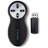 Kensington K33374USA Wireless 2.4 GHz USB Presenter and Red Laser Pointer, Compatible with PowerPoint and KeyNote - Black