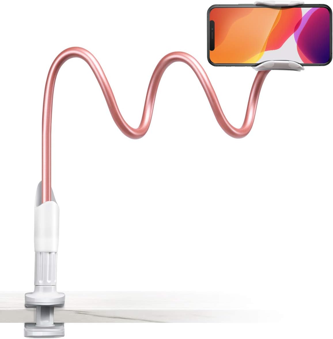 SAIJI Gooseneck Phone Holder for bed Flexible Cell Phone Stand