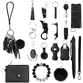 Araafur Wristlet Keychain Set with RFID Wallet Card Holder and Bottle Opener, Car Keychain Accessories for Women