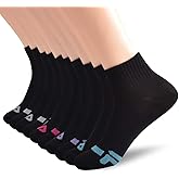 FILA womens Ankle Quarter Socks(10 Pack)