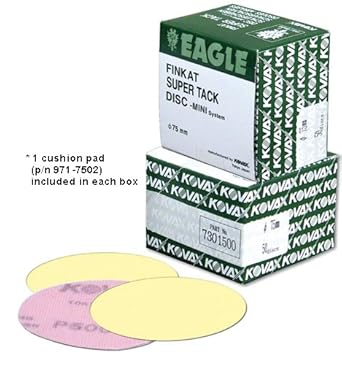 Eagle 730 2000 3 Inch Super Tack Mini Yellow Film Discs Grit P2000 50 Discs Box Sandpaper Sheets Amazon Com Industrial Scientific