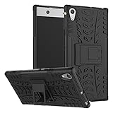 Sony Xperia XA1 Ultra Case SunRemex Durable Armor with Full Body Protective and Resilient Shock Absorption and Kickstand Design(2017) (Black)
