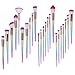 Ksun Fantasy 24 Pieces Makeup Brush Set Frosted Professional Make Up Set Foundation Eyebrow Concealer Cosmetic Eyeshadow Blush Face Powder Foundation Highlighter Brush(Colorful Rainbow)